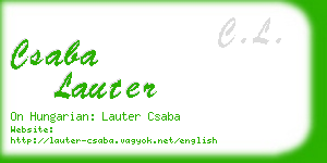 csaba lauter business card